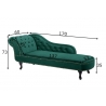 Lamamisdiivan CHESTERFIELD roheline, 170x60xH80 cm