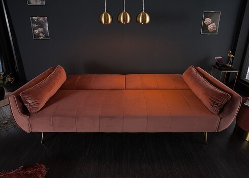 Diivanvoodi DIVANI II vanaroosa, 215x91xH85 cm