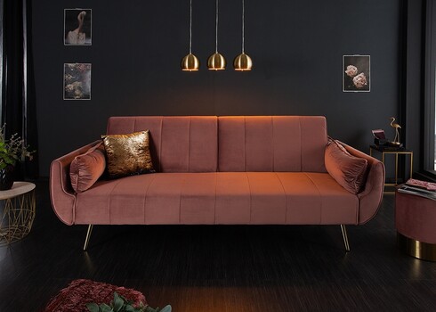 Diivanvoodi DIVANI II vanaroosa, 215x91xH85 cm