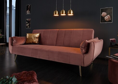 Diivanvoodi DIVANI II vanaroosa, 215x91xH85 cm