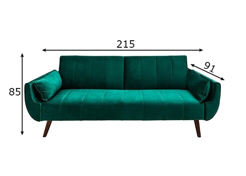 Diivanvoodi DIVANI II roheline, 215x91xH85 cm