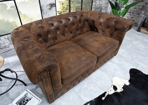 Diivan CHESTERFIELD antiikpruun, 150x85xH73 cm