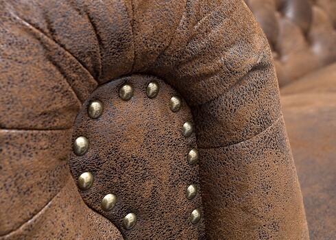 Diivan CHESTERFIELD antiikpruun, 205x85xH73 cm