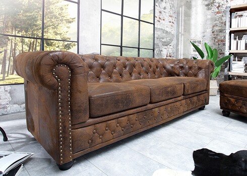 Diivan CHESTERFIELD antiikpruun, 205x85xH73 cm