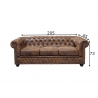 Diivan CHESTERFIELD antiikpruun, 205x85xH73 cm