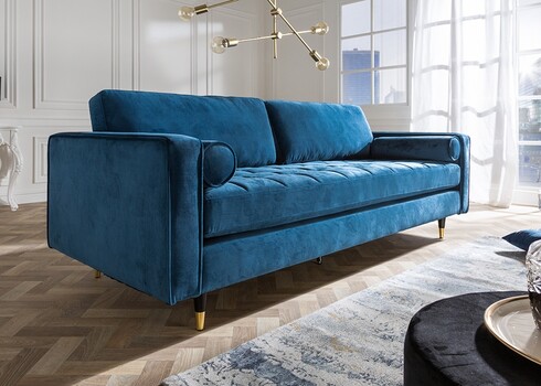 Diivan VELVET tumesinine, 225x95xH90 cm