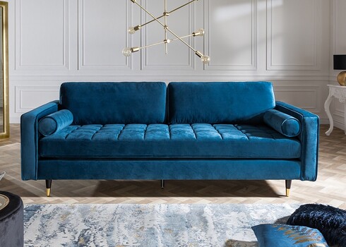 Diivan VELVET tumesinine, 225x95xH90 cm