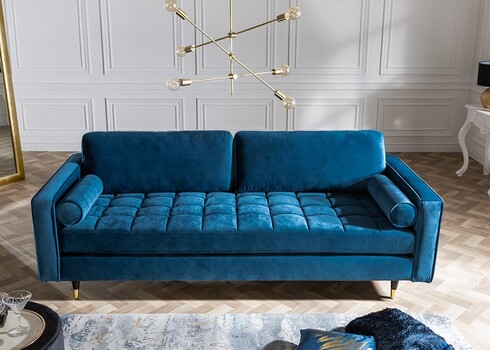 Diivan VELVET tumesinine, 225x95xH90 cm