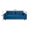 Diivan VELVET tumesinine, 225x95xH90 cm
