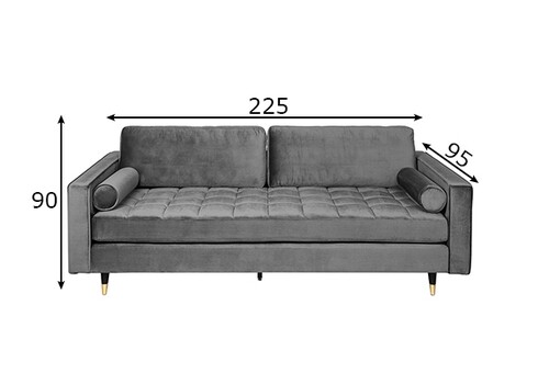 Diivan VELVET hall, 225x95xH90 cm