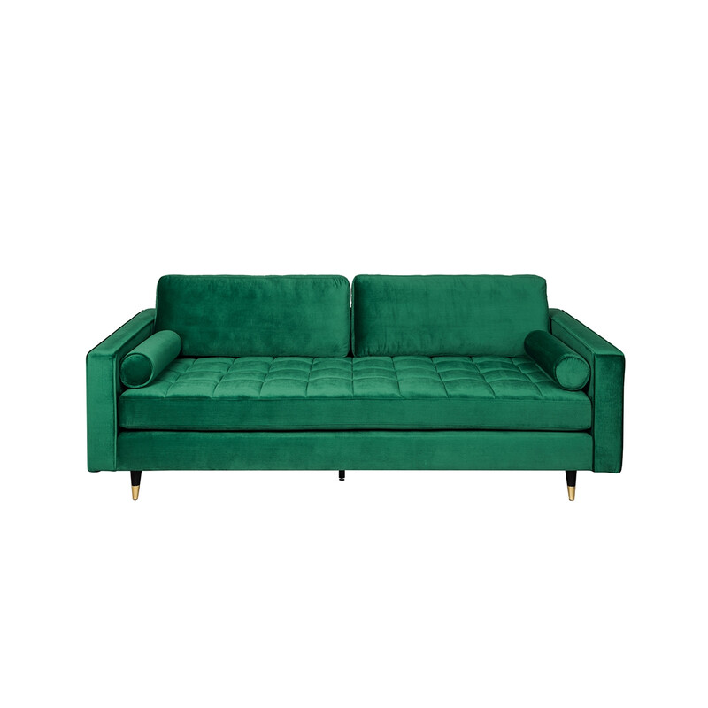 Diivan VELVET smaragdroheline, 225x95xH90 cm