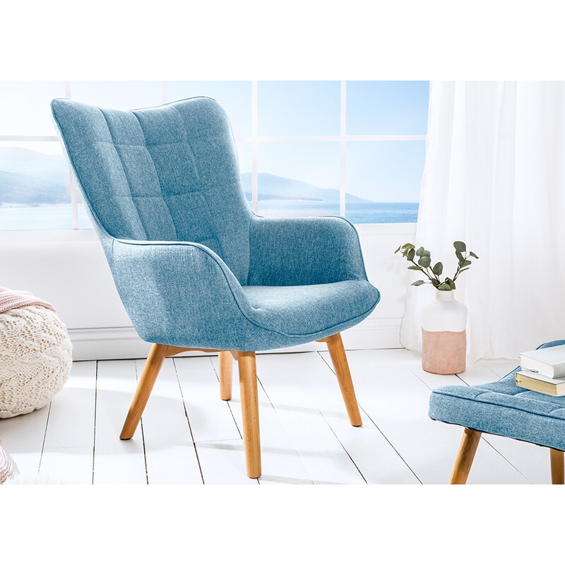 Tugitool SCANDINAVIA helesinine, 72x80xH97 cm