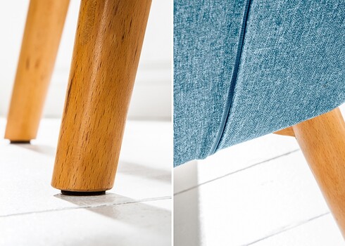 Tugitool SCANDINAVIA helesinine, 72x80xH97 cm