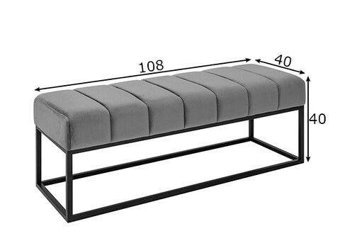 Pink PETIT BEAUTE hõbehall, 108x40x40 cm