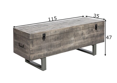 Pink FACTORY LOFT hall, 115x35xH47 cm