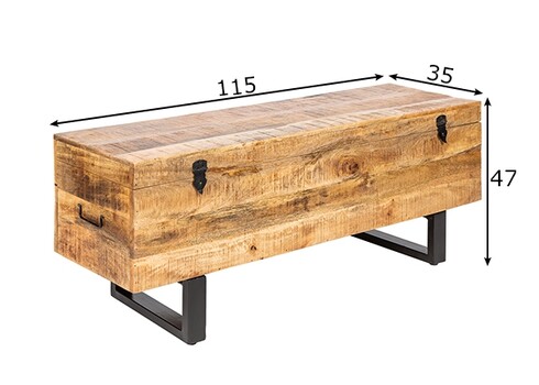 Pink FACTORY LOFT mango, 115x35xH47 cm