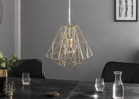 Rippvalgusti Cage S kuldne, 36x36xH30 cm