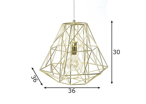 Rippvalgusti Cage S kuldne, 36x36xH30 cm