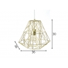 Rippvalgusti Cage S kuldne, 36x36xH30 cm
