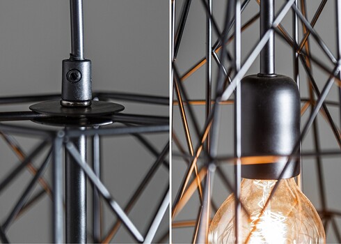 Rippvalgusti Cage S must, 36x36xH30 cm