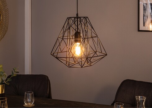 Rippvalgusti Cage S must, 36x36xH30 cm