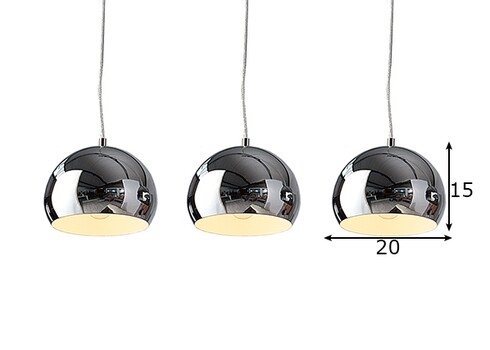 Rippvalgusti CHROMAGON kroom, 72x20xH15 cm