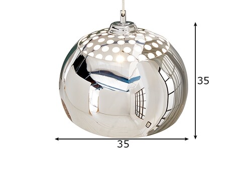 Rippvalgusti CHROME BALL kroom, 35x35xH35 cm
