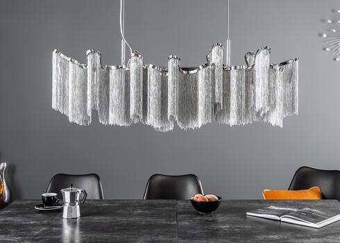 Rippvalgusti ELEGANCE hõbe, 118x34xH38 cm