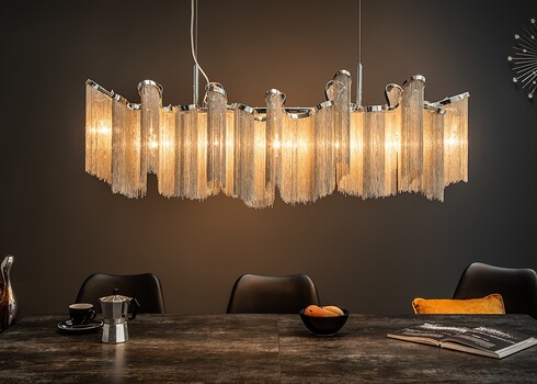 Rippvalgusti ELEGANCE hõbe, 118x34xH38 cm