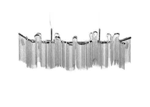 Rippvalgusti ELEGANCE hõbe, 118x34xH38 cm