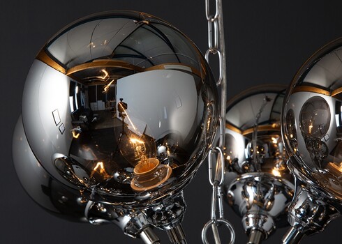 Rippvalgusti GALAXY hõbe, 72x72xH72 cm