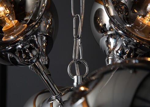 Rippvalgusti GALAXY hõbe, 72x72xH72 cm