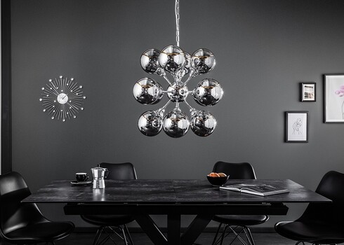 Rippvalgusti GALAXY hõbe, 72x72xH72 cm