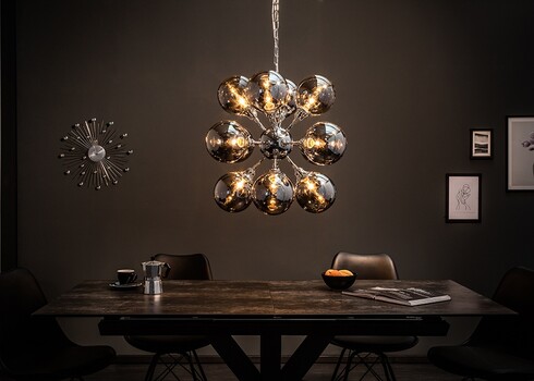 Rippvalgusti GALAXY hõbe, 72x72xH72 cm