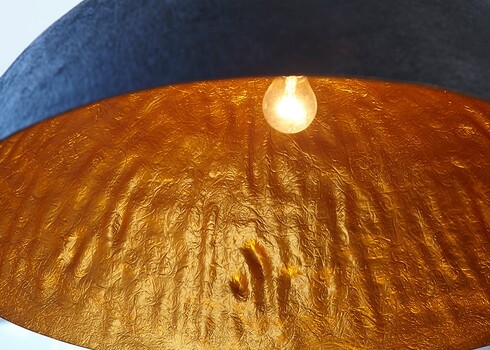 Rippvalgusti GLOW must / kuld, 50x50xH25 cm