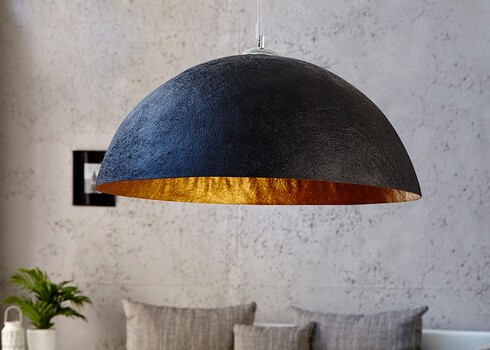 Rippvalgusti GLOW must / kuld, 70x70xH30 cm