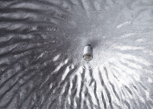 Rippvalgusti GLOW valge / hõbe, 70x70xH30 cm