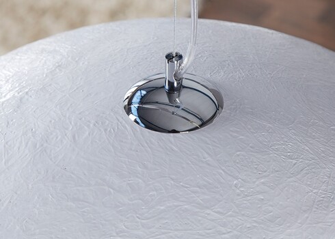 Rippvalgusti GLOW valge / hõbe, 70x70xH30 cm