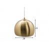 Rippvalgusti GOLDEN BALL kuldne, 30x30xH22 cm