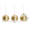 Rippvalgusti GOLDEN BALL kuldne, 56x18xH14 cm