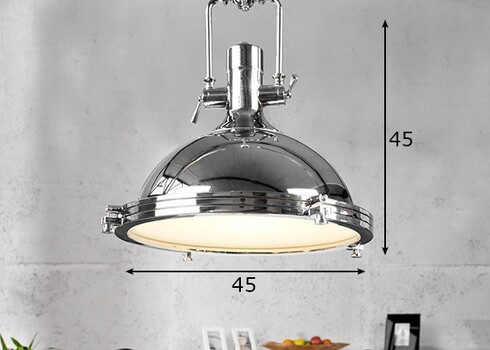 Rippvalgusti INDUSTRIAL kroom, 45x45xH45 cm
