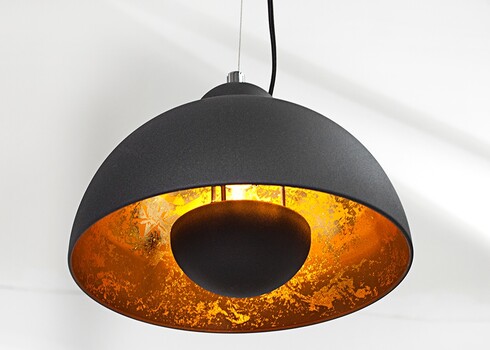 Rippvalgusti STUDIO must / kuldne, 110x30xH140 cm