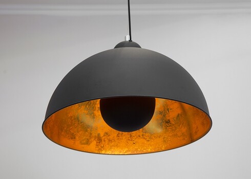 Rippvalgusti STUDIO must / kuldne, 55x55xH35 cm