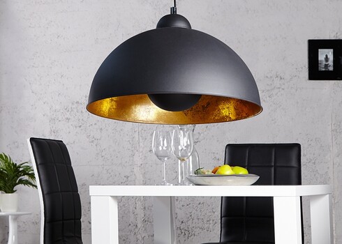 Rippvalgusti STUDIO must / kuldne, 55x55xH35 cm