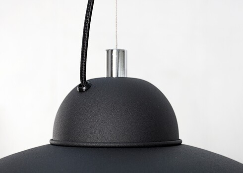 Rippvalgusti STUDIO must / hõbe, 55x55xH35 cm