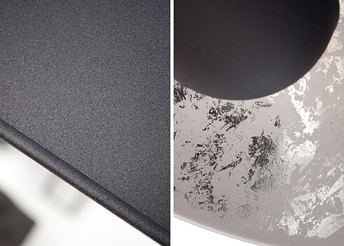 Rippvalgusti STUDIO must / hõbe, 55x55xH35 cm