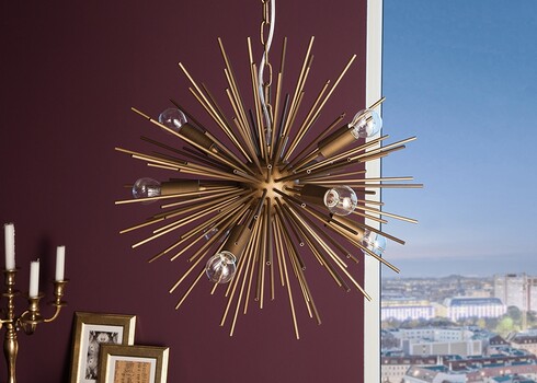 Rippvalgusti SUNLIGHT kuldne, 50x50xH50 cm