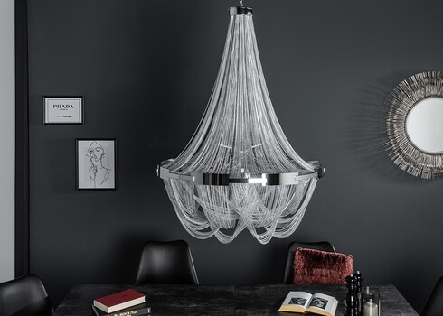 Rippvalgusti ROYAL hõbe, 50x50xH70 cm