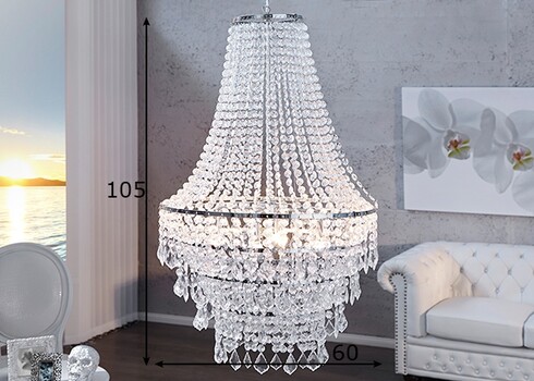 Rippvalgusti ROYAL klaar, 60x60xH105 cm