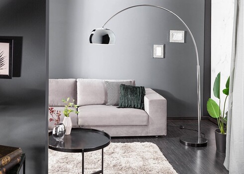 Põrandavalgusti BIG BOW hõbe, 150-160xH170-210 cm